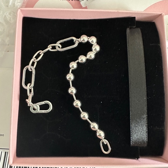 NWT Pandora ME Metal Bead & Link Chain Bracelet Sterling Silver 🤩💫💅🏼 - Picture 3 of 11